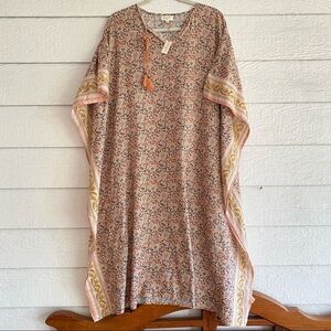 WORLD MARKET | Floral Tassel Poncho One Size